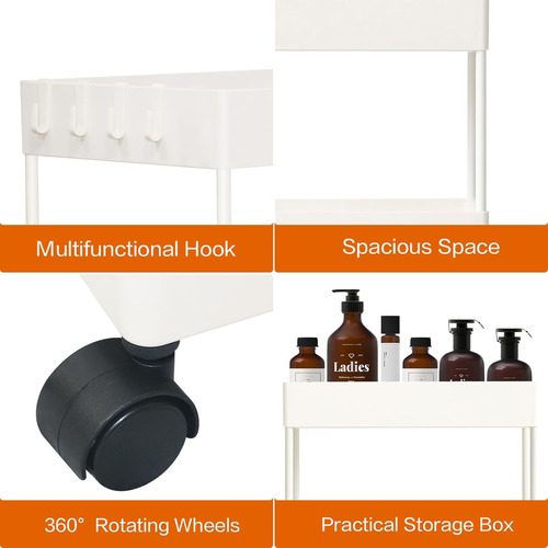 Carrito Organizador Multiusos 3 Niveles Multifunción