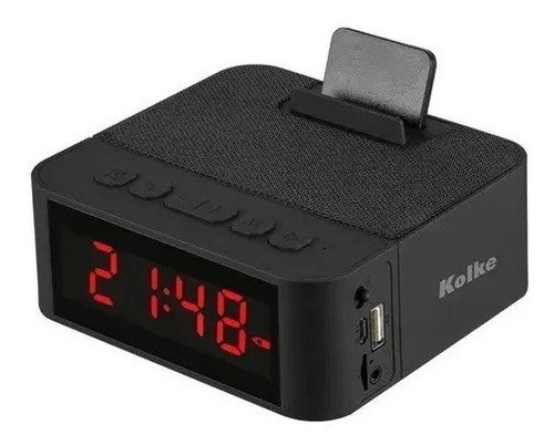 Imagen 1 de 4 de Radio Reloj Despertador Con Batería Kolke Modelo Kvr-403