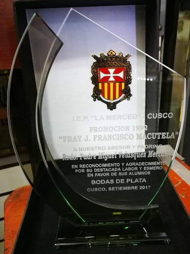 Imagen 3 de 10 de Trofeos En Vidrio Personalizado