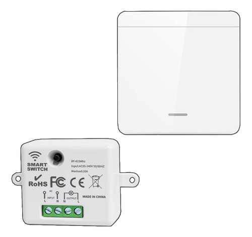 Interruptor Inalambrico De Pared Receptor Y Transmisor 220v