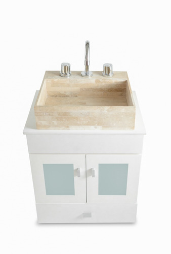 Imagen 8 de 10 de Vanitory (solo) 50cm Laqueado Colgante Puerta Vidrio Cajon