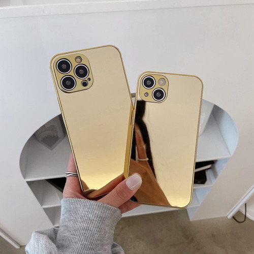 Funda Protectora Acrílica Efecto Espejo Para iPhone X Xs Max Xr 11 12 13 14 15 16 Pro Max 14plus 15plus 16plus