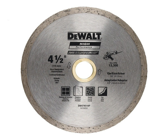 Disco Diamantado Dewalt Dw47451hp                           