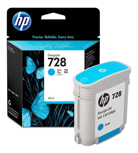 Tinta Hp 728 F9j63a Cyan 40ml Dj T730/t830mfp Menor Capacida