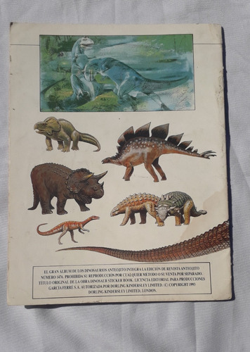 Album De Figuritas El Gran A De Los Dinosaurios / Anteojito (Usado)
