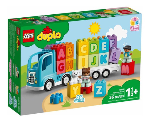 Imagem 2 de 5 de Blocos de montar Lego Duplo Alphabet truck 36 peças em caixa