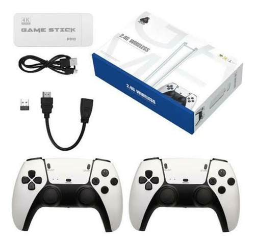 Game Stick Pro M15 4k Hdmi +30.000 Games 20 Consol Blanco