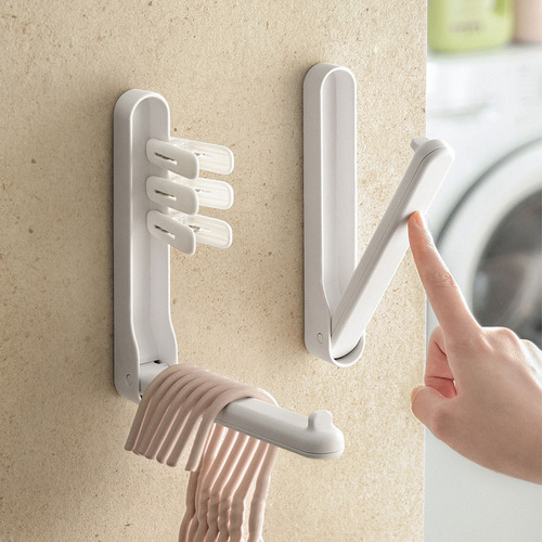 Colgador De Ropa Plegable, Montaje En Pared, Retráctil, Para