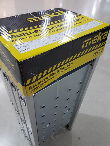 Escalera De Aluminio Articulada Meka 4x4 Con Chapon