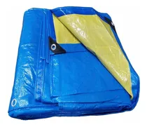 Comprar Lona 5x5 Azul E Amarela De Polietileno Impermeável 150 Micra