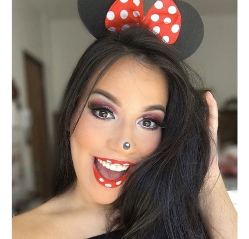 3 Diademas De Mimi Minnie Mouse Moño Rojo Fiesta