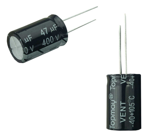 10x Capacitor Eletrolítico 47uf X 400v 105º Kit C/10 Peças