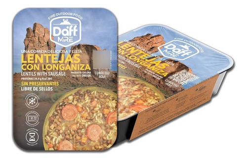 Comida Outdoor Daff Plato / Racion Combate / Hiking Outdoor