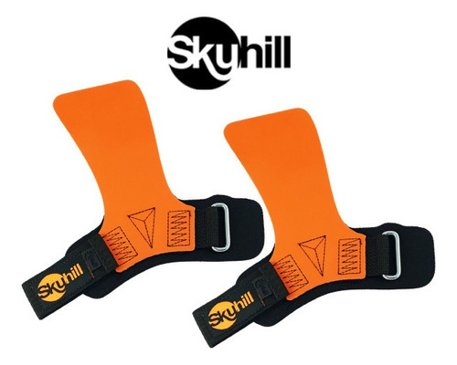 Luva Hand Grip Legacy Laranja Fit Cross Pull Up Skyhill