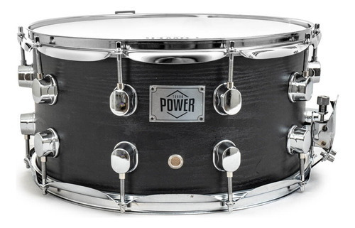 Caixa Para Bateria Madeira Turbo Power 14x7 - 10 Afinações Casco Preto