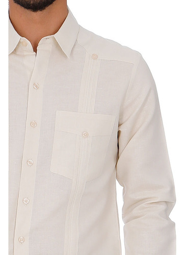 Costavana - Guayabera Manga Larga De Lino Mod. Tradicional