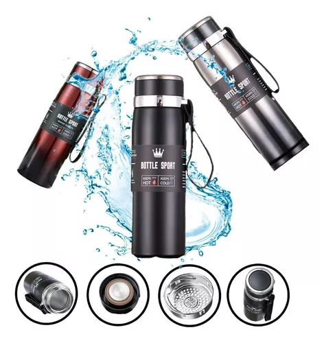 Garrafa Térmica Inox Dourada 800ml de Água Café com Infusor YDTECH - YDTECH