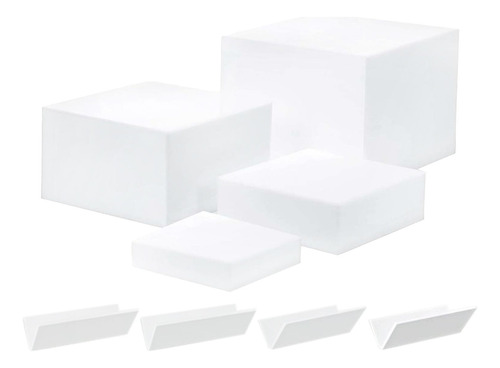 4x Riser De Buffet Acrílico, Riser De Exibição De Cubo,