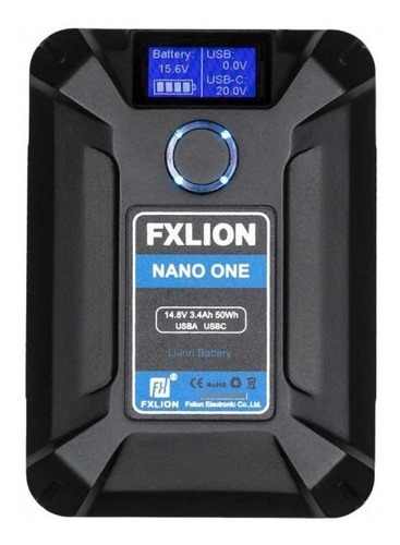 Fxlion Nano One Batería Lithium V-mount Ultra Compacta 50w/h