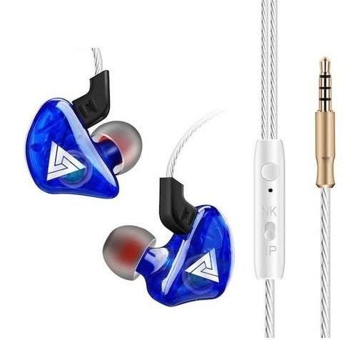 Imagen 3 de 4 de Qkz Ck5 Con Micro + Estuche Audifonos Envio Full Azul