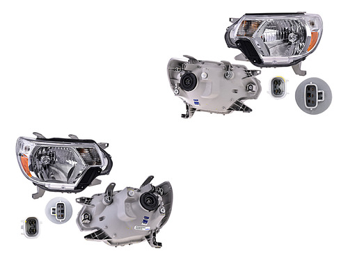 Par Juego Faros Toyota Tacoma 2012 - 2014 Depo Rxc