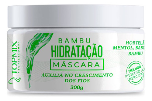 Kit Shampoo E Máscara Nutritiva Bambu E Hortela Topmix 300ml