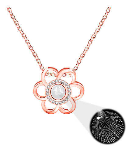 Collar Oneress Con Colgante De Te Amo En 100 Idiomas