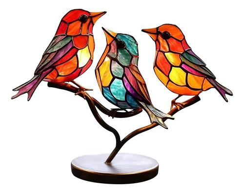 Decoración De Pájaros De Mesa De Acrílico