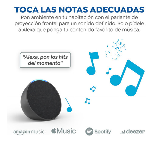 Amazon Echo Pop con asistente virtual Alexa color glacier white