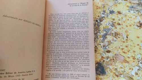Macedonio Fernández. Museo De La Novela Eterna | 1ª Ed 1967 (Usado)