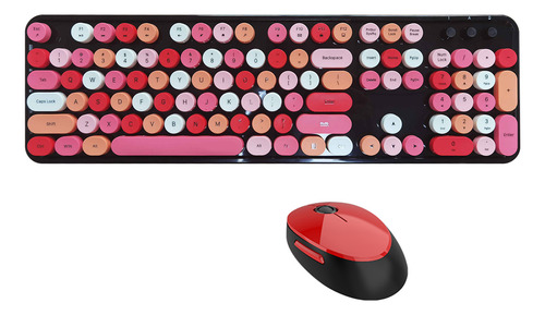 Teclado De 104 Teclas Sweet Mouse Combo Mixed Color 2.4g