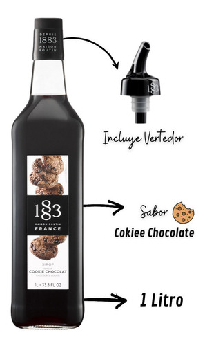 Syrup Jarabe Routin - Chocolate Cookie 1 L + Vertedor