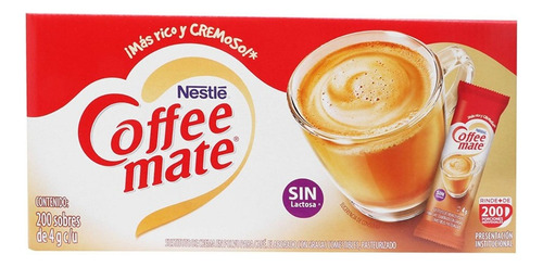 Sustituto De Crema Para Cafe Coffee Mate Polvo Sobre De 4 Gr