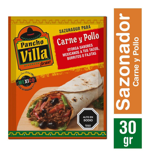 Sazonador Para Tacos Pancho Villa 30 G