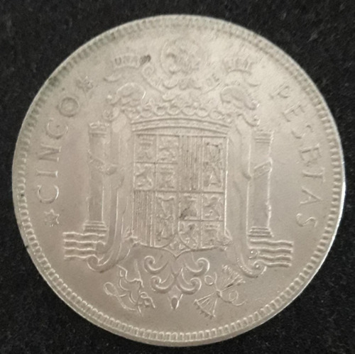 Imagem 1 de 4 de Moeda Cinco Pesetas Ano 1949 Espanha
