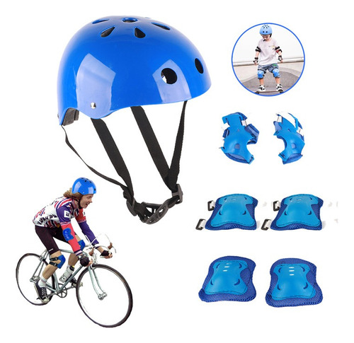 Casco Niños Protección Bicicleta Kit Con Transpirable Cómod