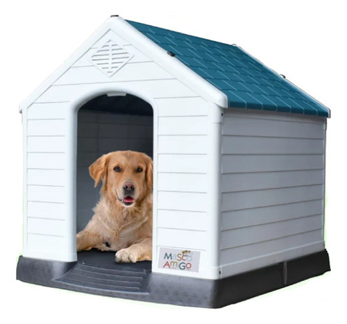 Casa Para Perro Grande Con Puerta Térmica Exterior Plástico