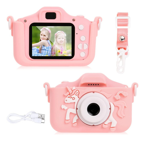 Cámara Digital De Fotos Infantil Pantalla Lcd Dis Unicornio 