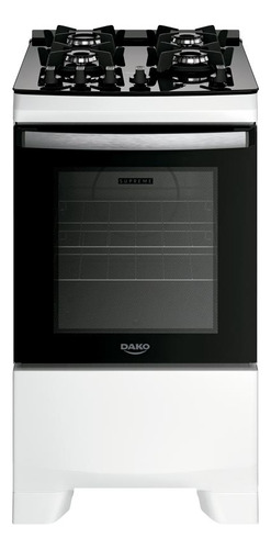 Fogão 4 Bocas Dako Supreme Glass Mesa De Vidro Branco Bivolt