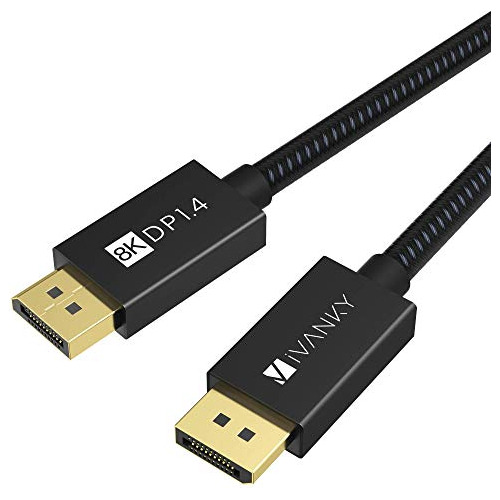 Ivanky 8k Displayport Cable 1.4 3ft, Short Dp Cable V3j2h