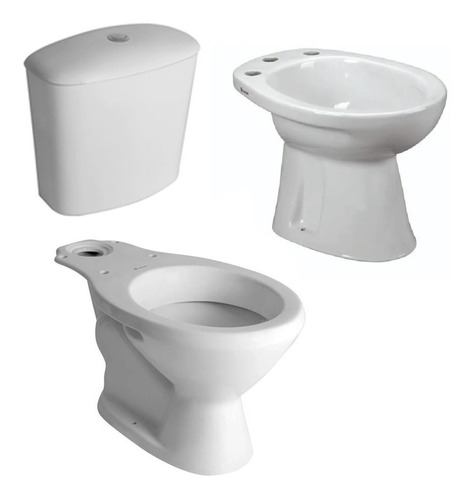 Combo Baño Inodoro Largo Mochila Mayo Ferrum Bidet 3ag