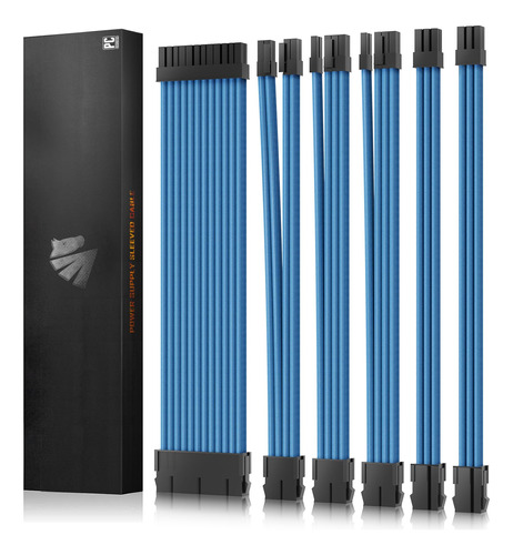 Kit De Cables Atx/eps/8-pin Pci-e/6-pin Asiahorse Azul 