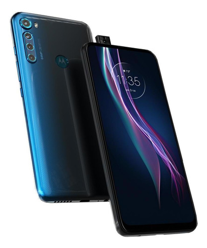 Celular Motorola Moto One Fusion Plus Azul 128gb Tela 6.5
