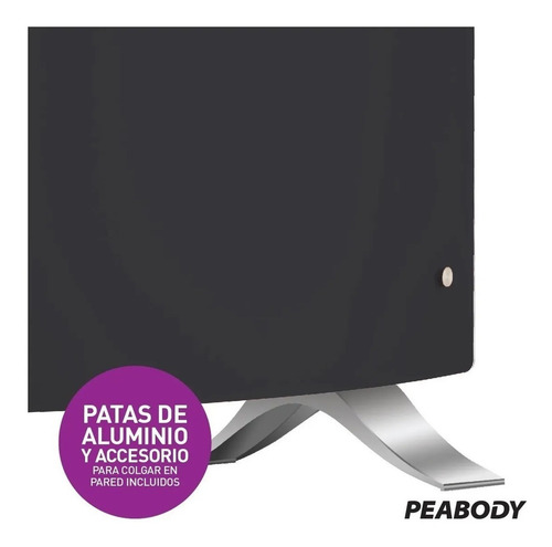 Calefactor eléctrico Peabody PE-VQD20 negro 220V