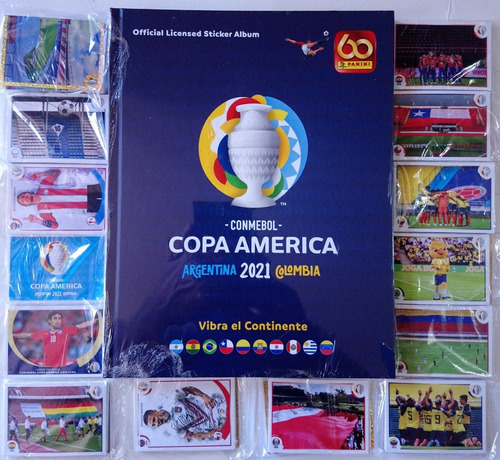 Álbum Copa América 2021 Pasta Dura + Todas Las Láminas (369)