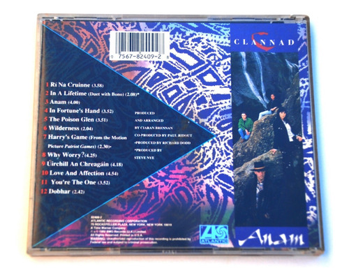 Clannad - Anam Cd 1992 Bono U2 Enya Vangelis Folk C1 (Usado)