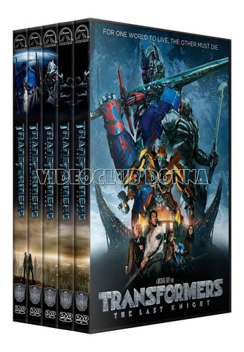 Transformers Saga Completa Dvd Colección Latino 5 Peliculas