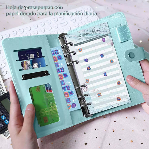Bolsa De Carpeta Carpeta Planner A6 Gypsophila Organigastos Azul Acero