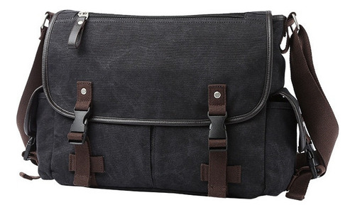 Bolso Hombre Lona Vintage Hombro Bandolera Viaje Casual