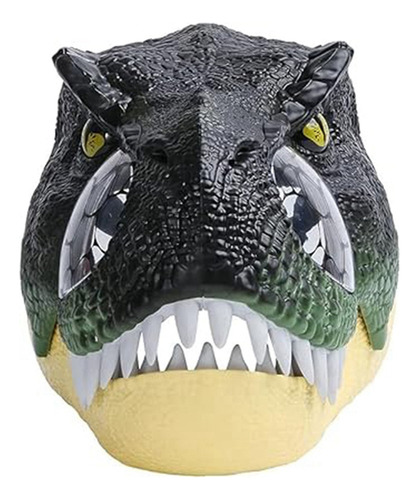 Máscara De Dinosaurio Con Mandíbula Extraíble Con 2 Garras,